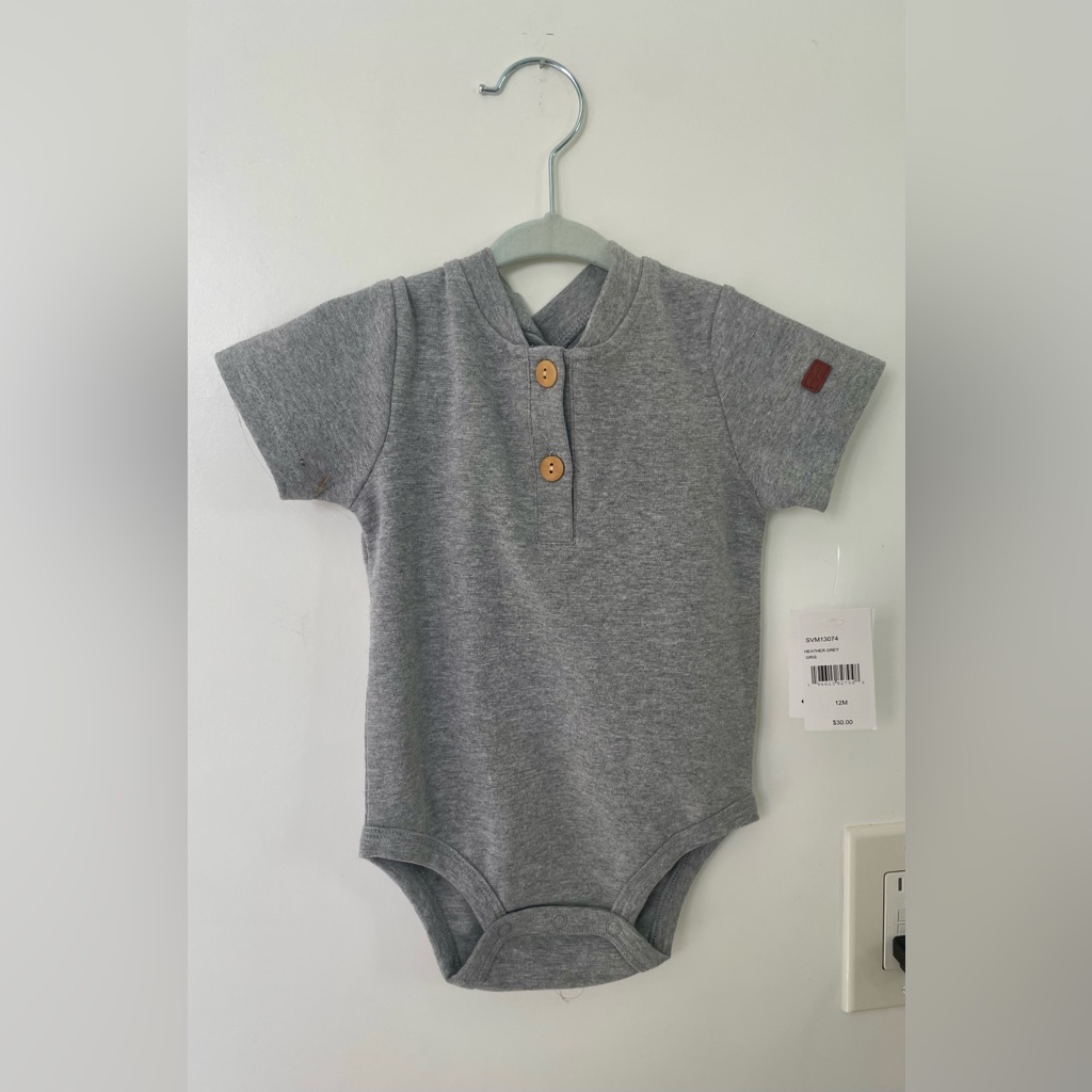 7 For All Mankind Brand Gray Onesie